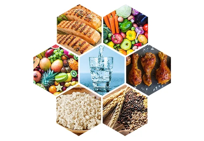 Menu diététique des 6 pétales